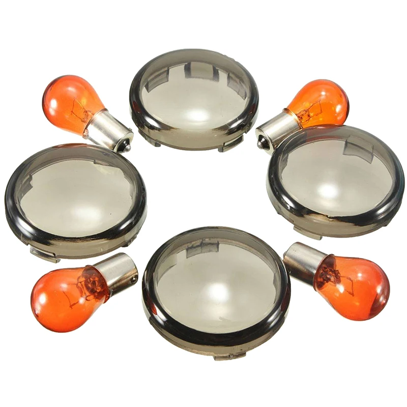 

Мотоциклетные сигналы поворосветильник, лампы трансформатора, Янтарные линзы для Davidson Sportster Softail Dyna Smoke