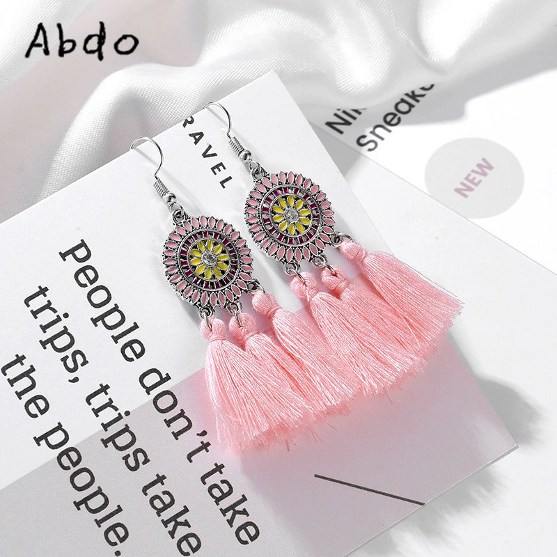 Новые богемные Модные женские серьги Висячие романтические солнечные цветы