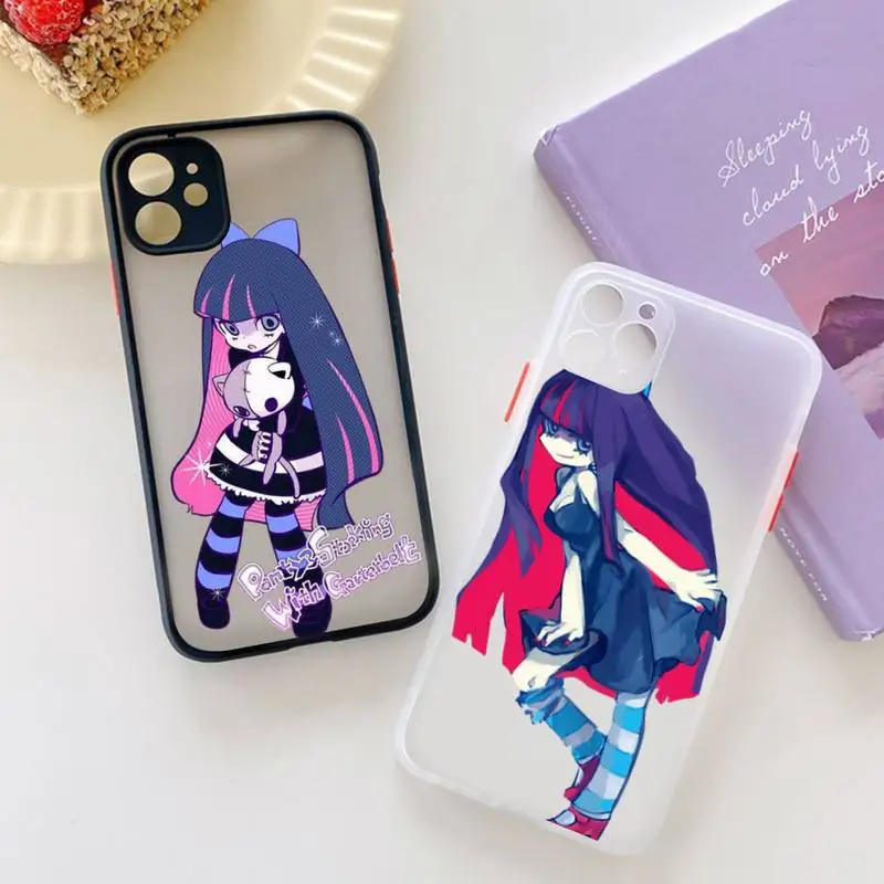 

YNDFCNB jamular Garter angel Phone Case for iPhone X XR XS 7 8 Plus 11 12 pro MAX Translucent Matte Shockproof Case