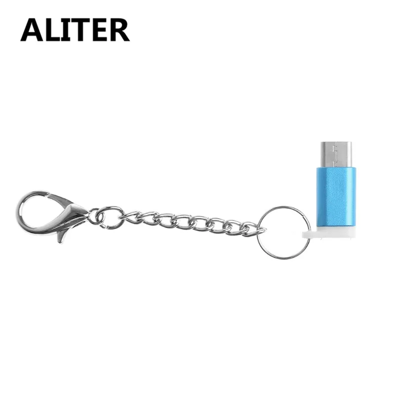 ALITER USB-C USB 3 1 Тип C штекер для микро гнездовой адаптер с цепочкой ключей от потери |