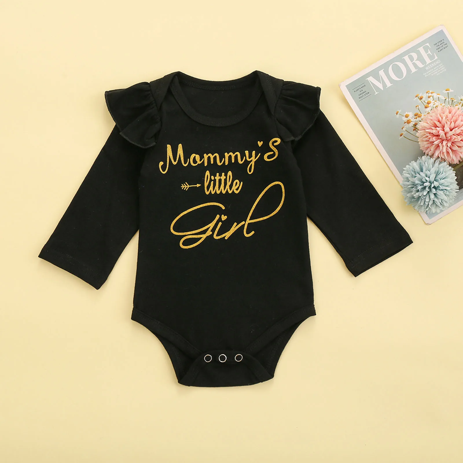 

SZYADEOU New Newborn Baby Girls Sets Fashion Letter Romper+ Leopard Pants +Headbands Outfits Set For 0-24 Months