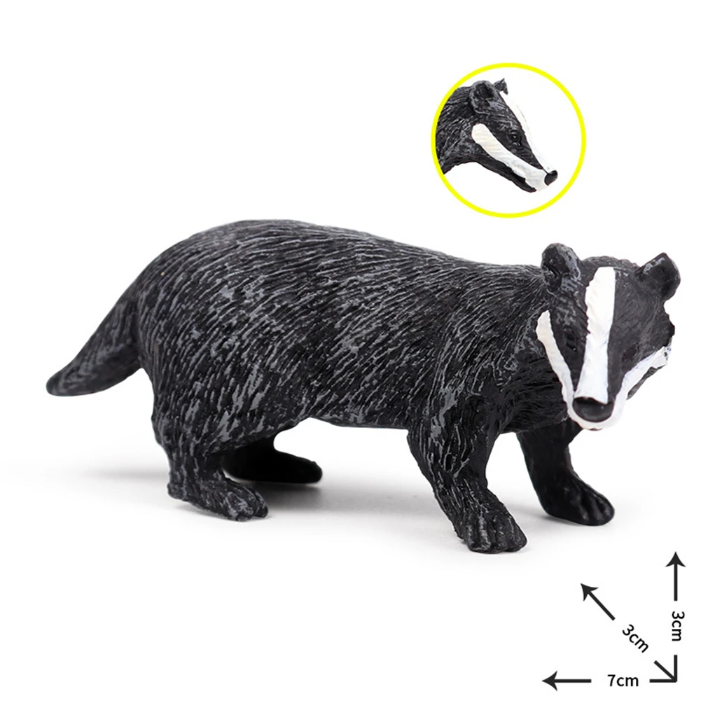 Моделирование леса диких животных модель барсука Росомаха Anteater Beaver Bear фигурка