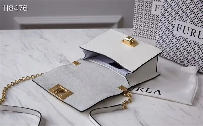 Оригинальные женские сумки FURLA, высокое качество, маленькие размеры, женские меховые кожаные сумки белого цвета, Размер 20 см* 8 см* 14 см