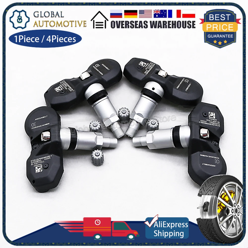 Датчик давления в шинах A0025408017 A0025406717, 433 МГц, датчик давления в шинах для Mercedes-Benz CLS [C219] GL-Class [X164] E-Class [W211] SL