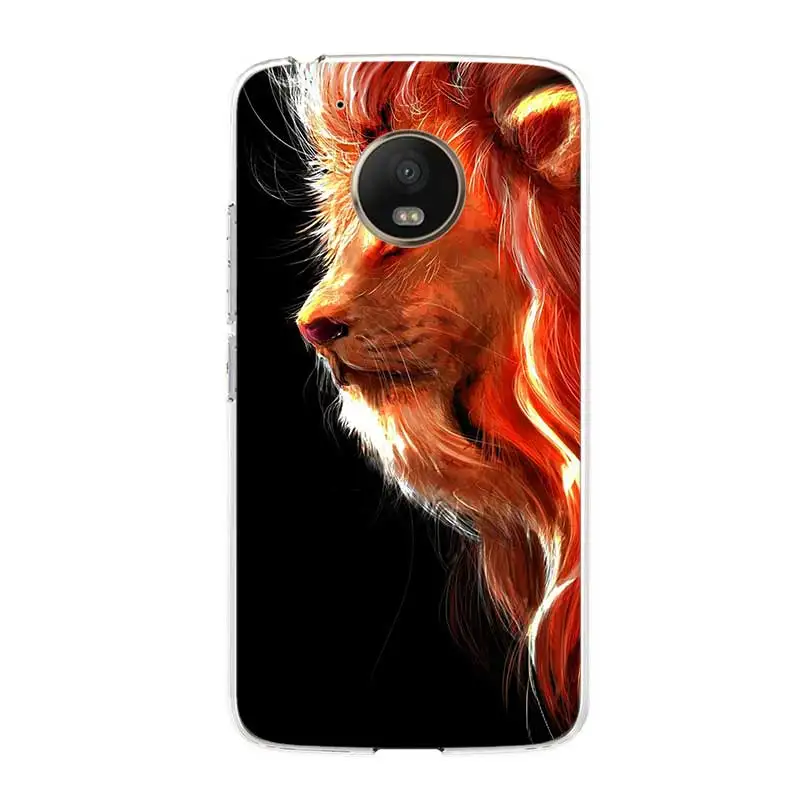 

Funny Lion Case Cover For Motorola G9 Play G9 Plus G7 Plus G8 Power Lite Soft Silicone Cases For Moto G5 G5S G6 E5 Back Cover Sh