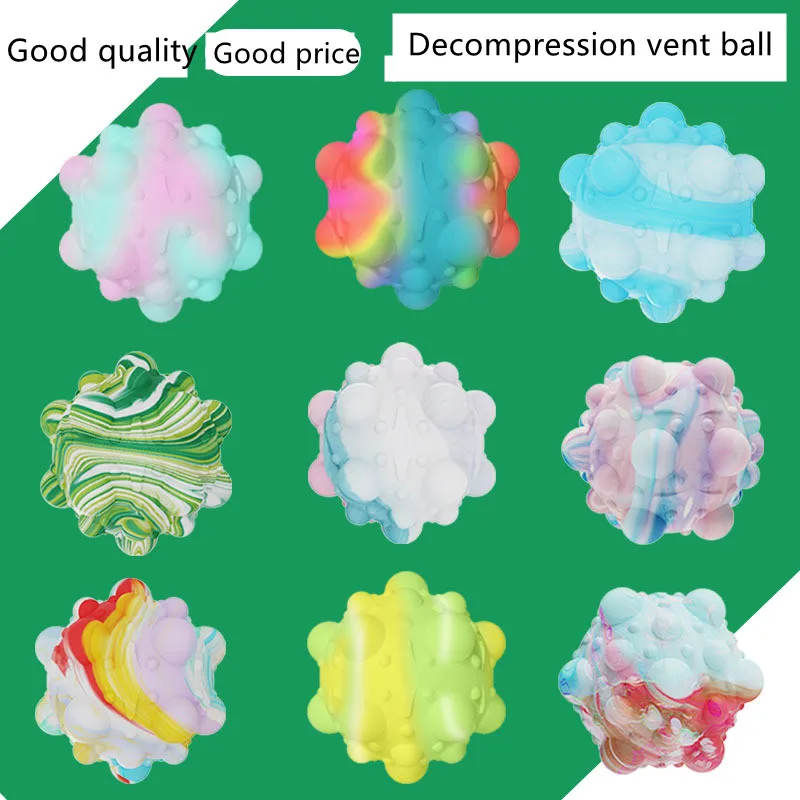 

Новинка, 3D Кубик Рубика, мяч для снятия стресса, Популярная игрушка-антистресс, силиконовая игрушка на вентиляционное отверстие, простой кр...