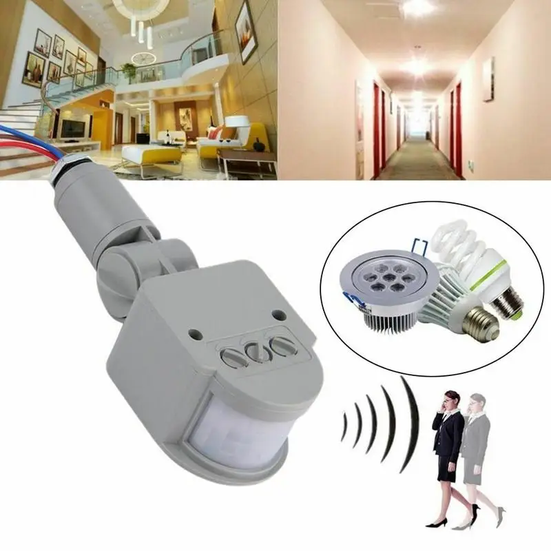 

180 LED 110-220V Infrared PIR Motion Sensor Detector Wall Light Outdoor C8R4