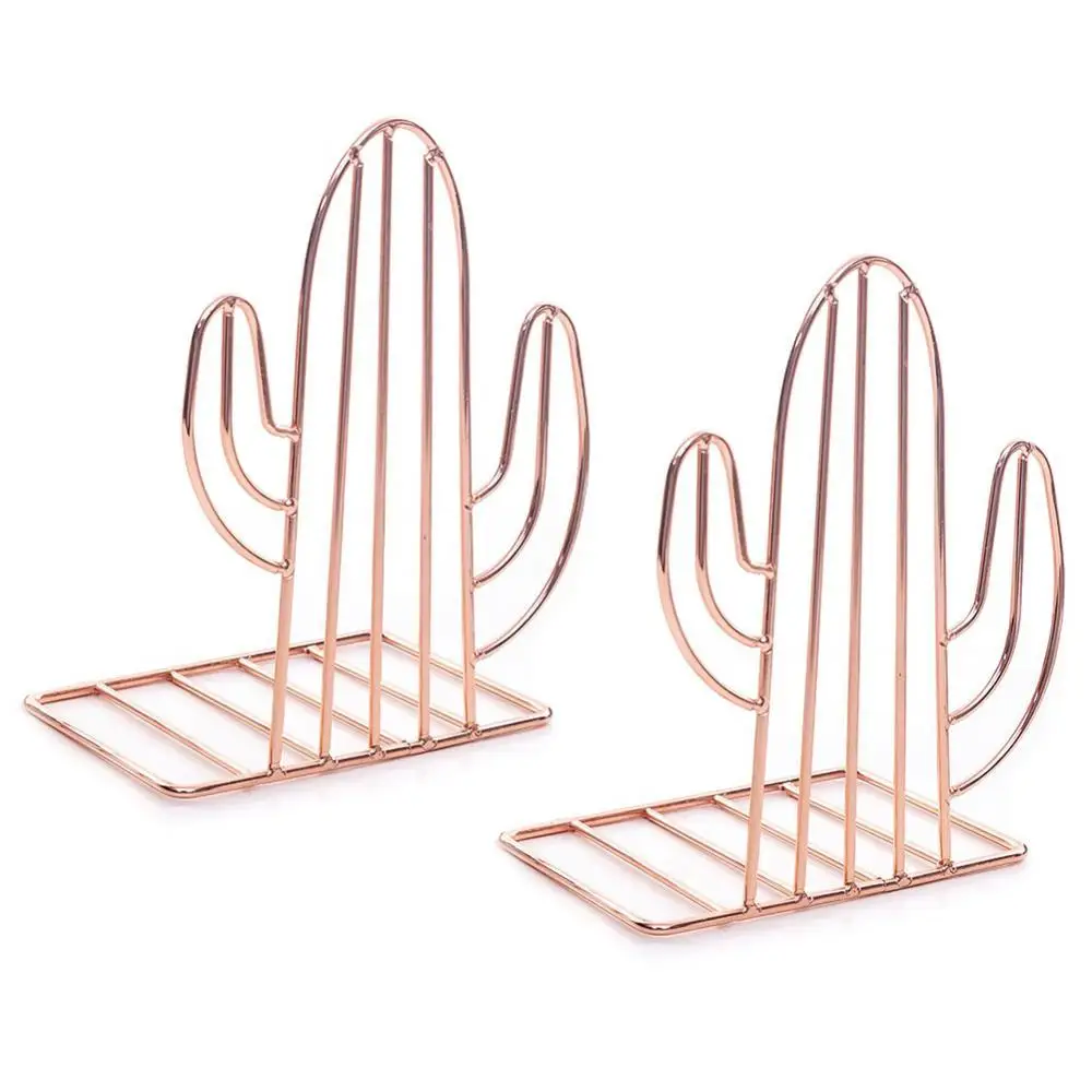

1 Paar Boek Stand Houder Cactus Vorm Ijzer Boek Ondersteuning Boekensteunen Boek Plank Bureau Organizer Boek Houder