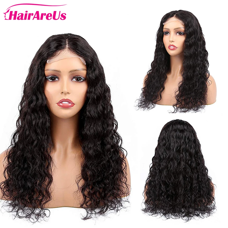 

4x1 Lace Wig Human Hair Brazilian Human Hair Lace Closure Wigs For Women Water Wave Lace Closure Wig Pre Plucked