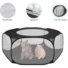 Новый портативный манеж для домашних животных для игр в помещении и на открытом воздухе, складной забор для маленькой искусственной палатки для кроликов, хомячков, чихуахуа J99Store