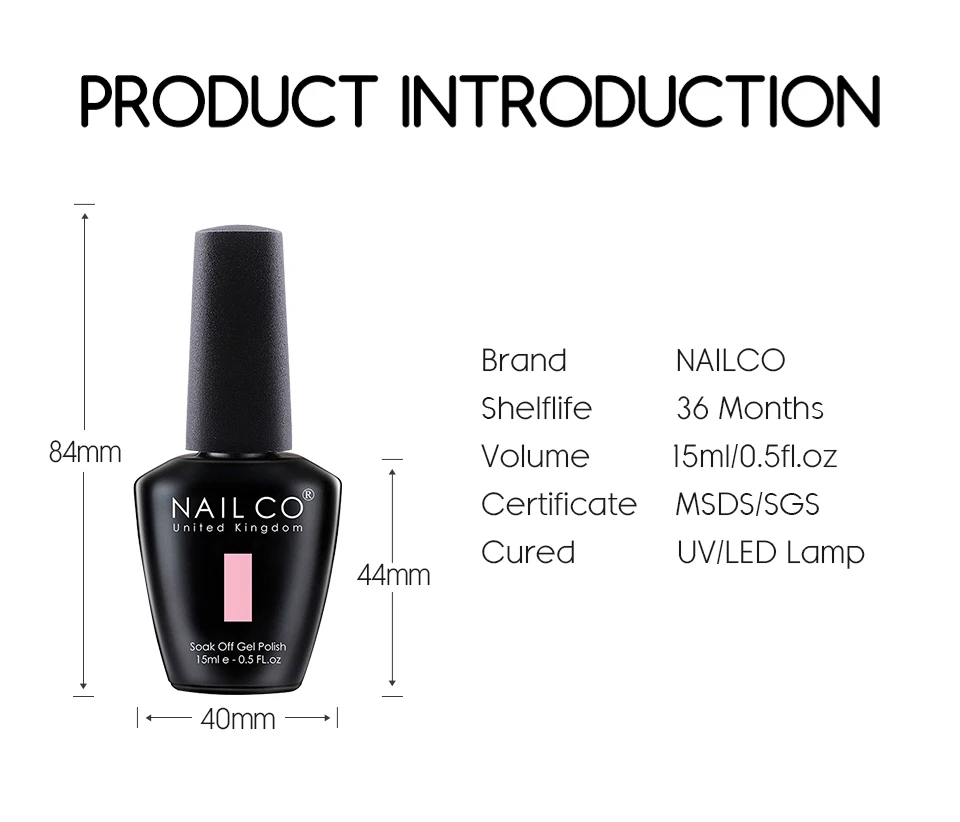 NAILCO 3 шт. набор гель-лака UV Vernis Полупостоянный Праймер УФ-гель для ногтей Краска Декоративный Лак для ногтей Гибридный отмачиваемый Гель-лак