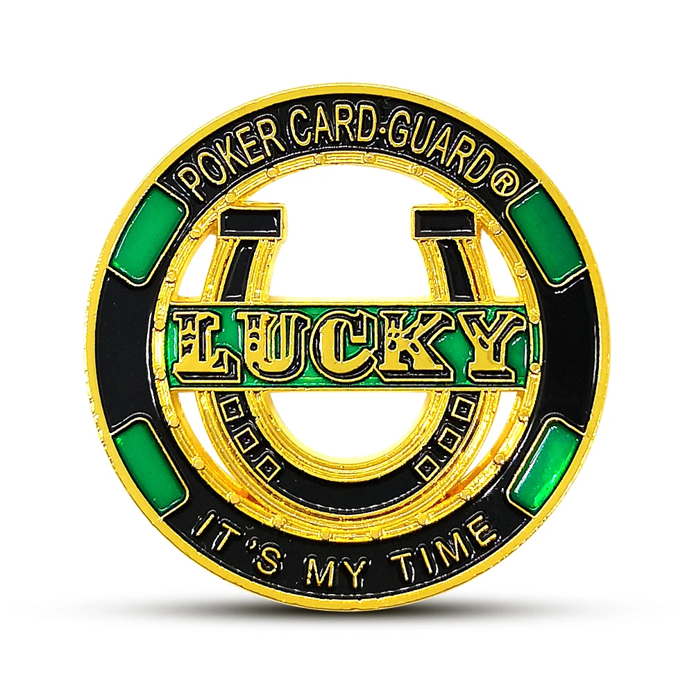 Покерная карточка Lucky Gold с отверстиями памятная монета для покера благословение
