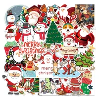 103050 pcs cartoon christmas santa claus snowman poster stickers fridge phone laptop luggage wall notebook graffiti kids toys