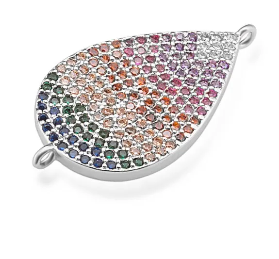 Мм лист капли воды микро проложить cz Циркон кубический цирконий бусины DIY медное