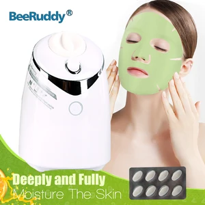 beeruddy diy mask maker machine automatic fruit facial mask maker with 8pcs collagen effervescent tablets skin care treatment free global shipping