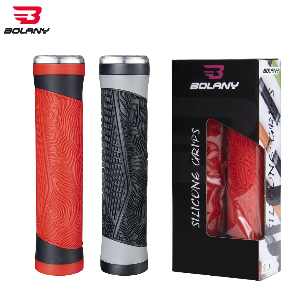 

Bolany Bicycle Rubber Handlebar Cover Mountain Handlebar Aluminum Alloy Single Lock Handle Cover Anti-skid and Shock Absorption