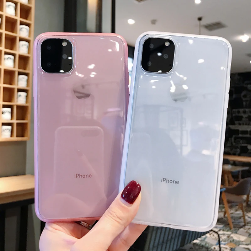 Прозрачный противоударный чехол для телефона iPhone 7 8 6 6s Plus 11 Pro X XR XS Max мягкий ТПУ