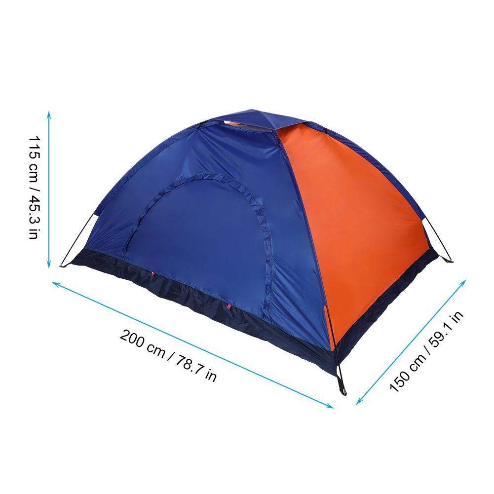 

2 Persons Outdoor Camping Tent Oxford Cloth Waterproof Windproof Portable Tent Awning Tent with Door and Window for Travelling