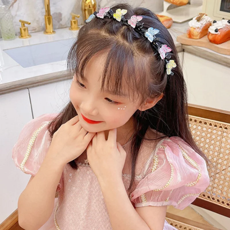 

Cute Flower Hair Band for Girls Child Hair Clip Handmade Strawberry Hairbands Birthday Gifts Luminous Headband Hair Accessories