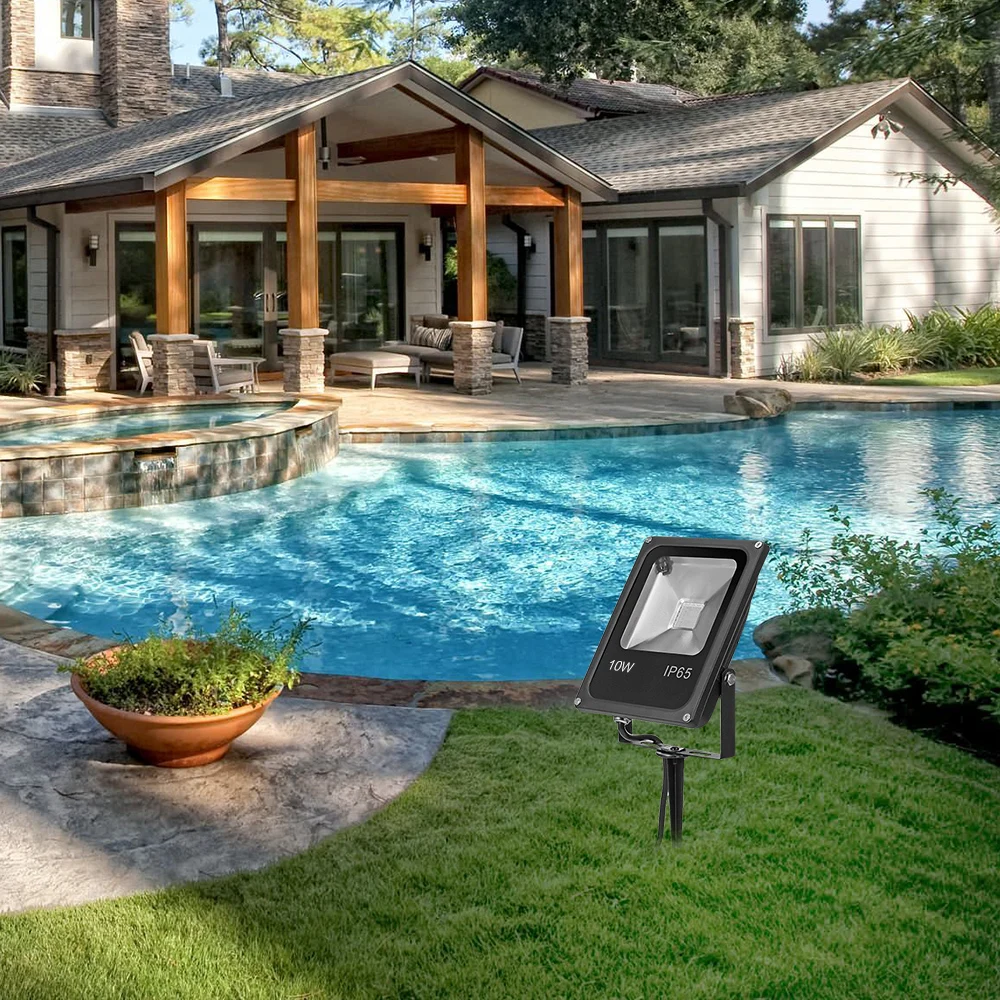 Лужайки Наводнение светильник 10W RGB Светодиодный лужайки Точечный пульт