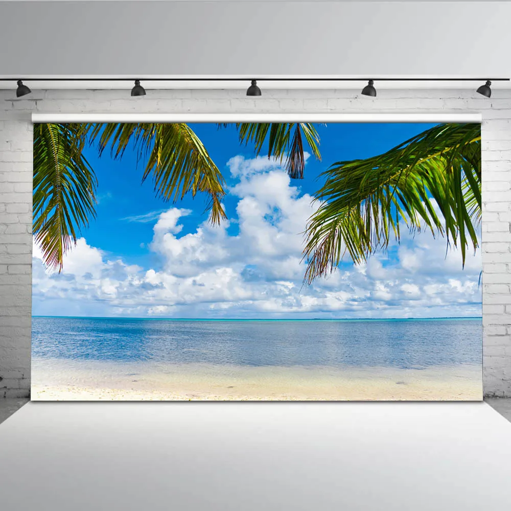 Фон для фотосъемки с изображением пляжа голубого неба и моря | Электроника