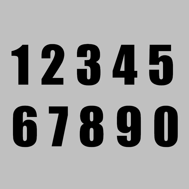 Digital patches for Clothing Heat Transfer Iron-on Stickers diy patch phone number black white applique clothes Height 4cm | Дом и сад