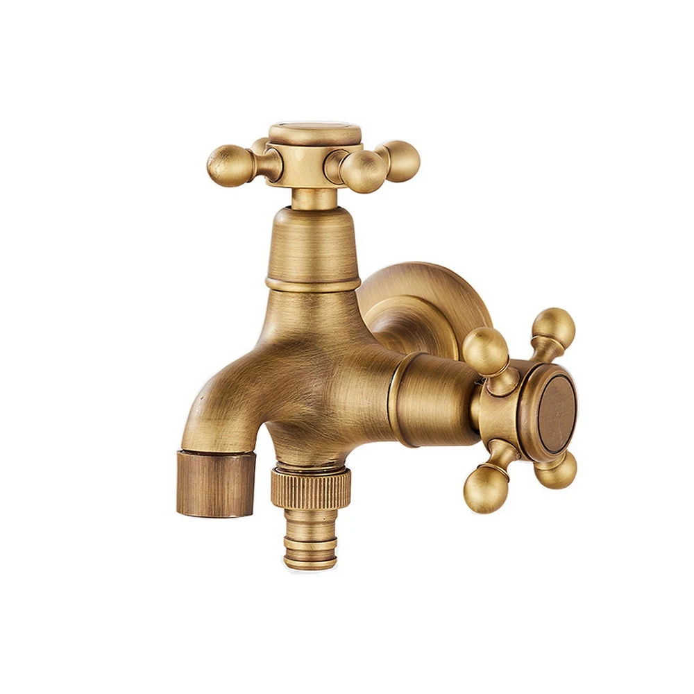 

Bathroom Faucet Antique Bronze Finish Brass Basin Sink Solid Brass Shower Garden Faucets Single Handle Water Mixer Taps