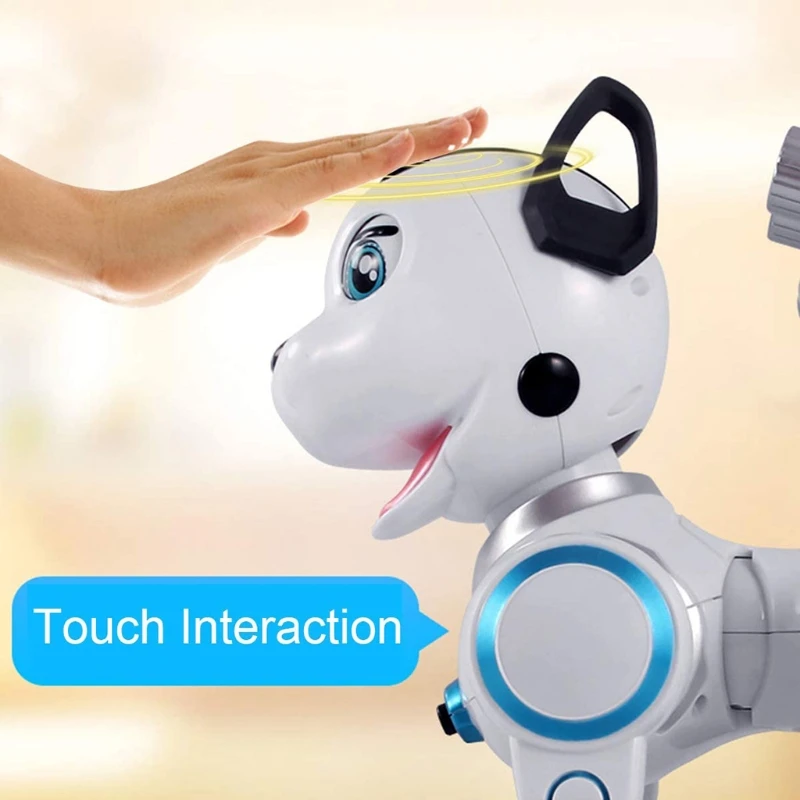 

Remote Control Robotic Dog RC Interactive Intelligent Walking Dancing Programmable Robot Puppy Toys Electronic Pets with Light