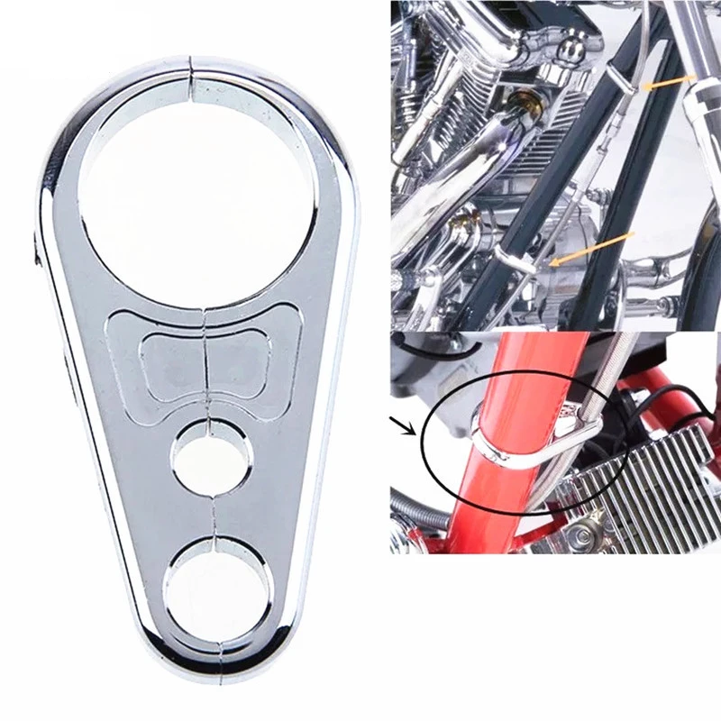 

25MM Black New Universal Frame Handlebar Clutch Cable Brake Line Holder Clamp CNC Handlebars Motorcycle Wire Brake Cable Clamps