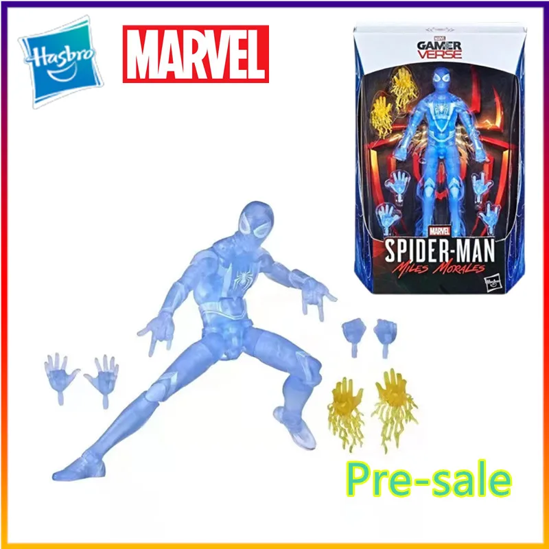 

Pre-Sale Hasbro Marvel Gamer Verse Spiderman Miles Morales with Accessories Action Figure Kids Anime Figure Model Gift Booked