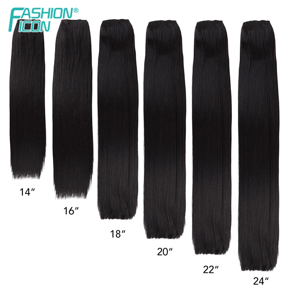 Синтетические накладные волосы на застежке follow me прически Silky Straight цельный 4