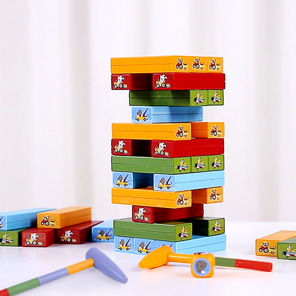 

Children Fun DIY Stacking Cup Desktop Toy Parent-child Interactive Stacking Toy Building Block Double Game Domino Educational