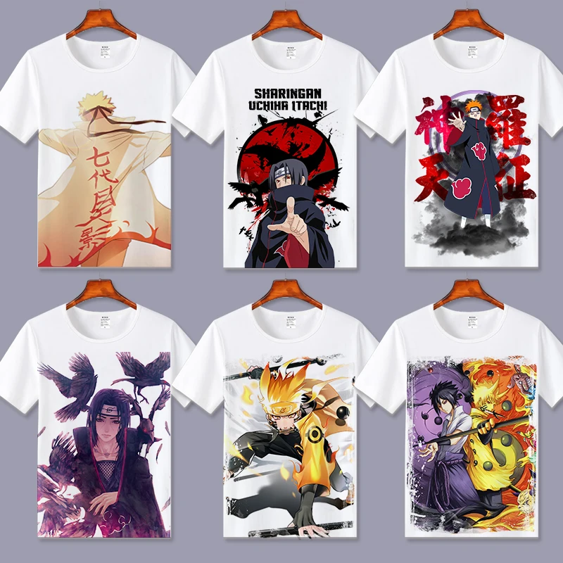 

New Anime NARUTO Cosplay T shirt for Women/Men Student Cotton T shirt Short Sleeve O-Neck T-shirt Summer Clothes Top Tees S-4XL