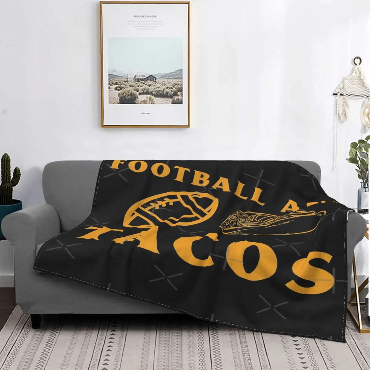 

Manta de fútbol y Tacos, colcha para cama a cuadros, cubierta de playa, Sudadera con capucha, textil para el hogar de lujo, 8 un