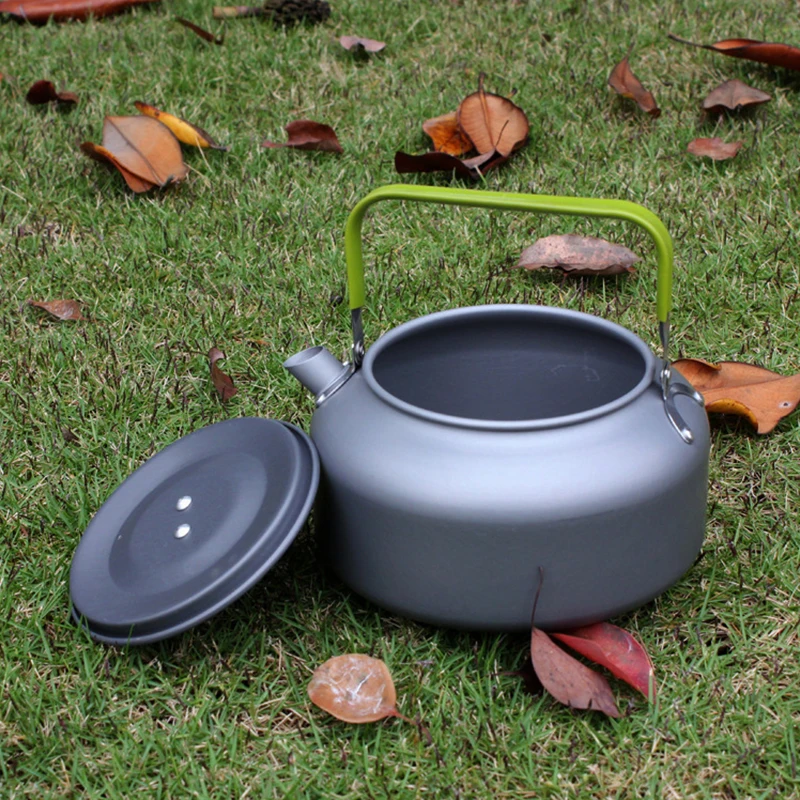 

1.2L Ultralight Outdoor Camping Cookware Tableware Hiking Collector Heat Ring Water Kettle Teapot Coffee Pot Picnic Tableware