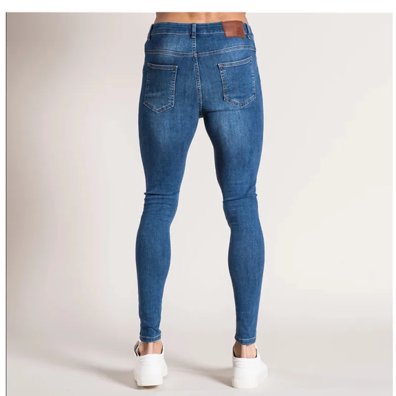 Мужские облегающие джинсы s Cool дизайнерские брендовые черные рваные Стрейчевые