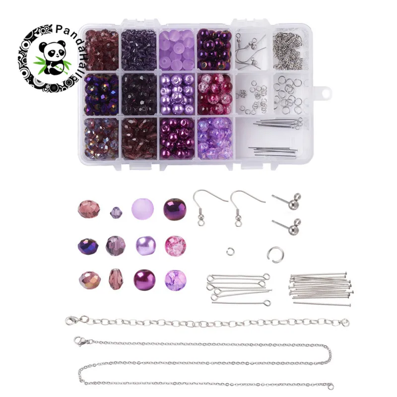 

Серьги pandahall из нержавеющей стали 316 с стеклянными бусинами, 1 коробка, для изготовления железных кабелей, цепочек, браслетов, сережек,