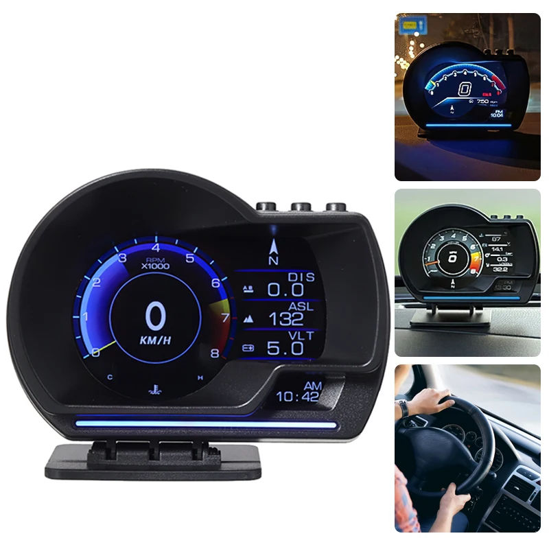 Автомобильный датчик OBD2 + GPS прибор для измерения температуры воды и масла