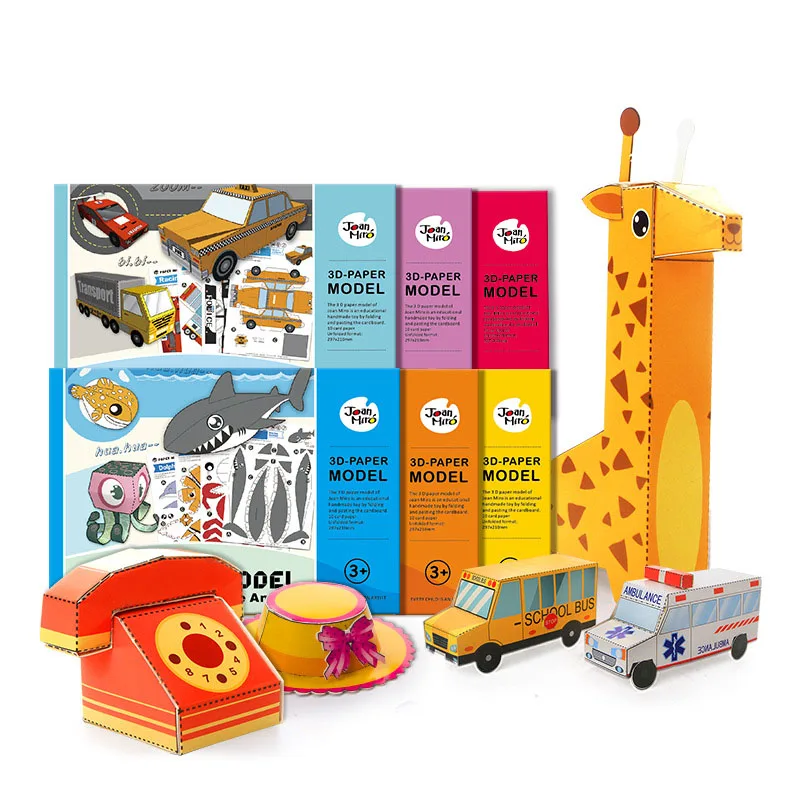 DIY 6 типов темы мультфильм изображение сырая целлюлоза толстая картонная модель