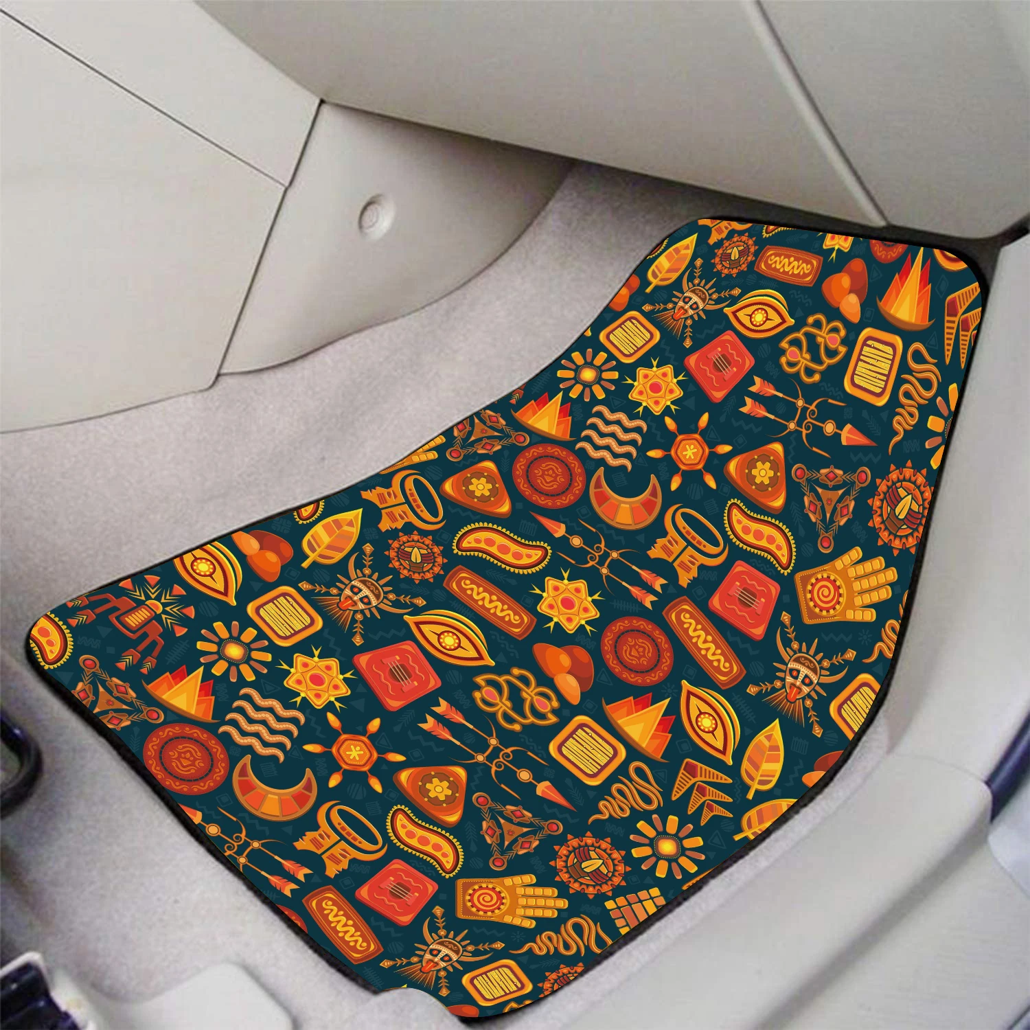 저렴한 JUN TENG 패션 개인 맞춤형 디자인 자동차 발 매트 남여 고무 소재 미끄럼 방지 내마 모성 자동차 그라운드 매트