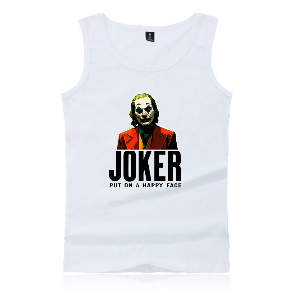 Майка хлопковая без рукавов дышащая названия Joker Origin | Мужская одежда
