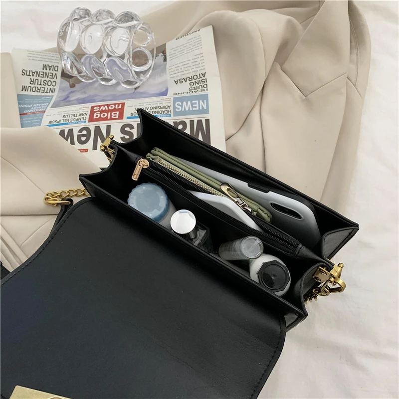 

Women Stone Pattern Shoulder Bag 2021 New Unique Lock Handbag Female Small Chain Crossbody Bag Luxury Leather Lady Messenger Bag