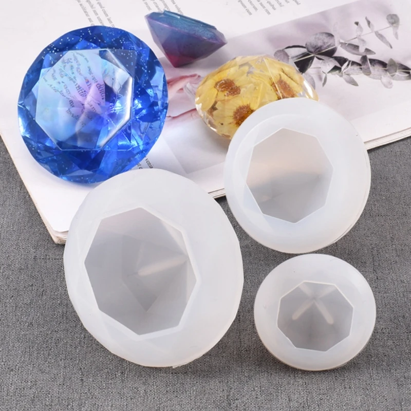 

Diamond Shape Crystal Stone Epoxy Resin Mold Handmade Ornaments Silicone Mould DIY Crafts Jewelry Home Display Decoratio