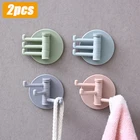 Самоклеящиеся настенные крючки, вращающийся дверной крючок, держатель для ключей, стеллаж для ванной комнаты, бытовые многофункциональные крючки для хранения, держатели