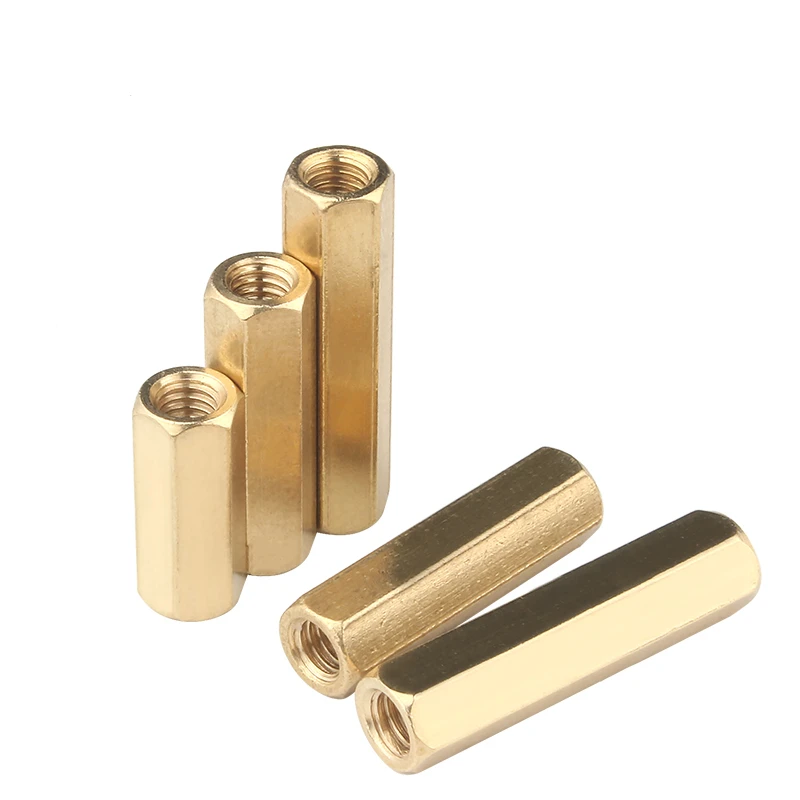 10-50pcs Hex Female to M2 M2.5 M3 M4 Brass standoff spacer Hexagonal stud Hollow Pillars brass spacing screw | Обустройство дома
