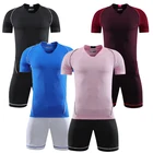 Мужская футболка с коротким рукавом, розовая футбольная Джерси, черная Футбольная форма для взрослых, мужская синяя футбольная рубашка, индивидуальное имя, номер DIY