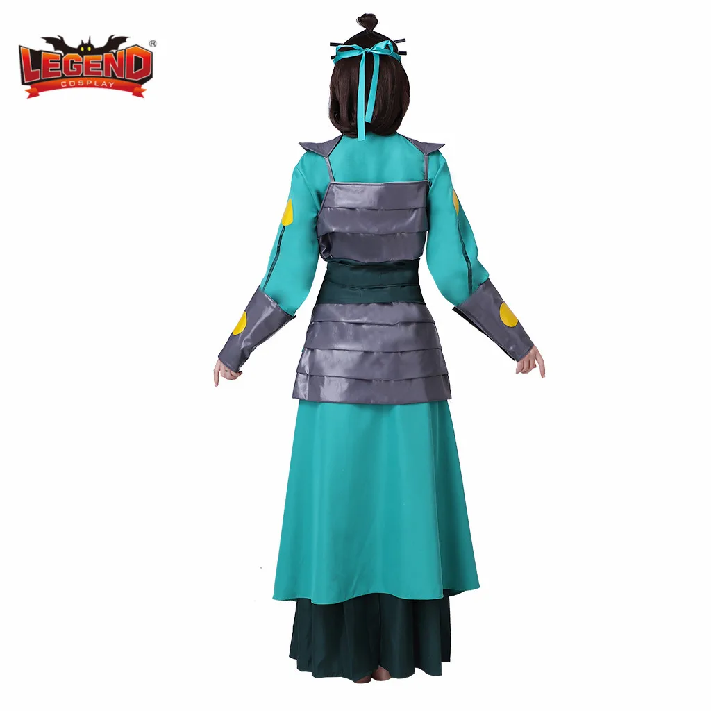 Аватар последний Airbender Kyoshi Warriors Suki Косплей Костюм Униформа платье Хэллоуин