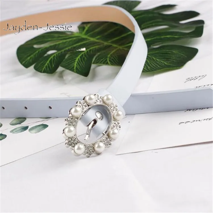 2019 Новое роскошное модное простое 100 платье с тонким поясом жемчужной пряжкой