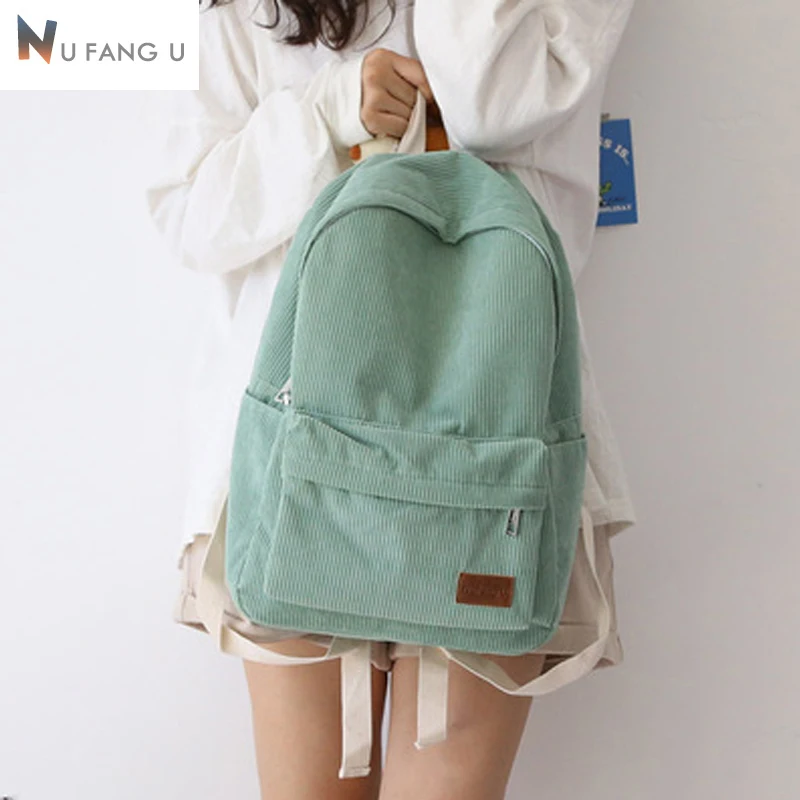 2020 в классическом стиле для подростков свежий дизайн вельвет женщин рюкзак