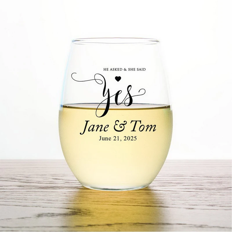 Свадебные бокалы на заказ для вина свадьбы вечеринки дня рождения без стаканов